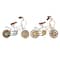 Gold and Silver Metal Vintage Bicycle Sculpture Set